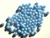 50 6mm Satin Light Sapphire Round Glass Beads